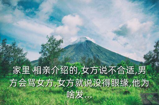 要罵相親對象嗎,拒絕相親對象被父母罵...